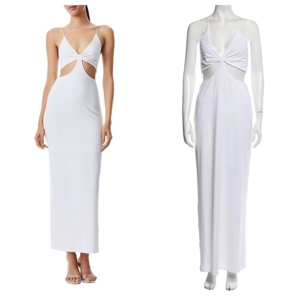 Alice + Olivia Havana Cutout Maxi Dress in White - Picture 3 of 13